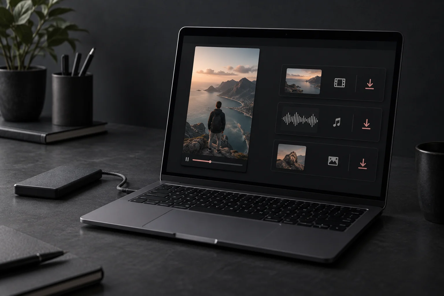 TikTok Video Downloader showing available video and audio download options